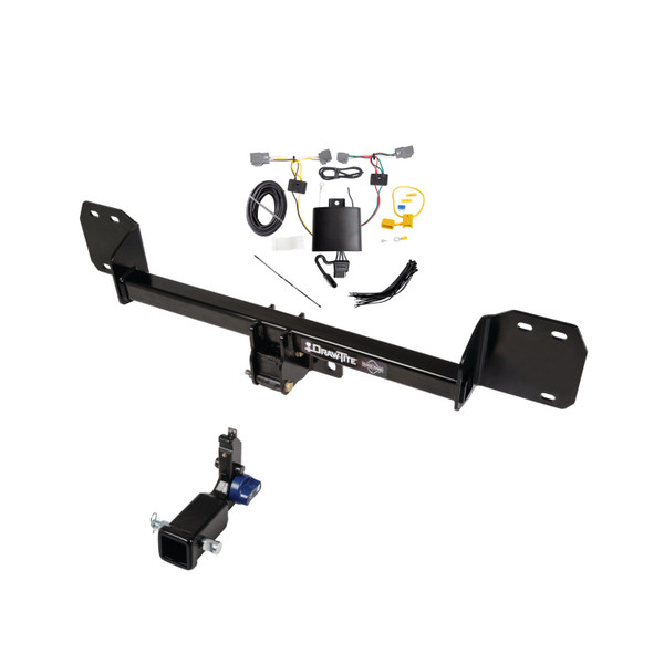 2016-2024 Volvo XC90 Draw-Tite Hidden Hitch Completely Hidden Trailer Hitch 2 Inch Removable Receiver Bundle w/ Plug-n-Play T-One Wiring Harness - Draw-tite