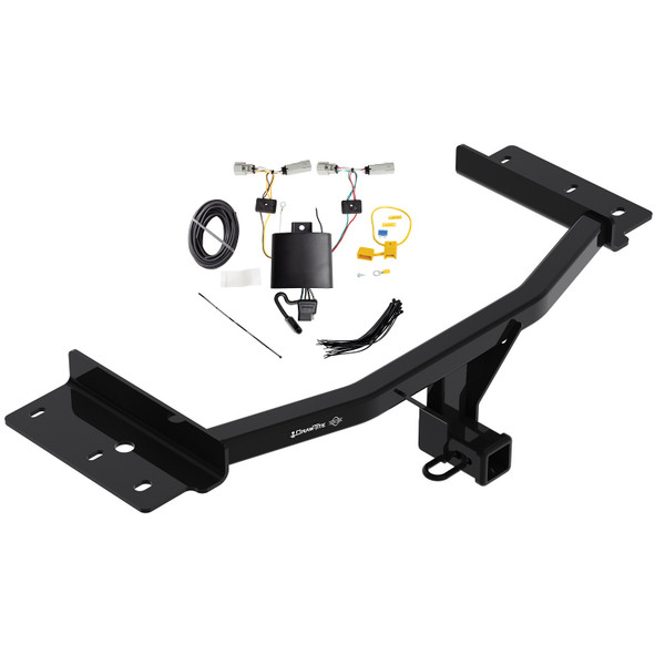 2020-2023 Lincoln Aviator Draw-tite Class 4 Trailer Hitch, 2 Inch Square Receiver Bundle w/ Plug-n-Play T-One Wiring Harness - Draw-tite