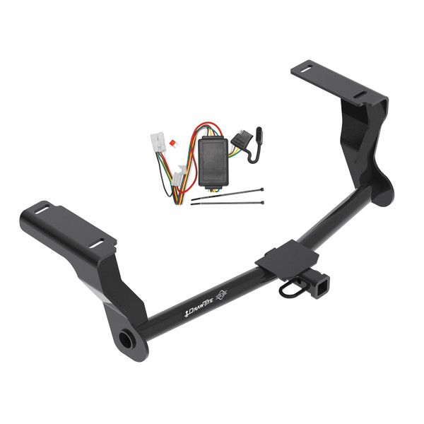 2016-2023 Subaru Crosstrek Except Hybrid Draw-tite Class 2 Trailer Hitch, 1-1/4 Inch Square Receiver Bundle w/ Plug-n-Play T-One Wiring Harness - Draw-tite