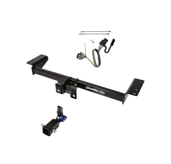 2017-2024 Cadillac XT5 Draw-Tite Hidden Hitch Completely Hidden Trailer Hitch 2 Inch Removable Receiver Bundle w/ Plug-n-Play T-One Wiring Harness - Draw-tite