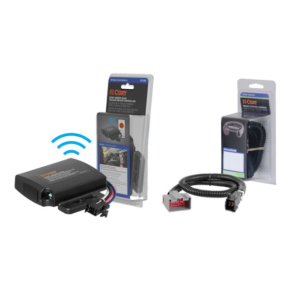 2009-2026 Ford F-150  CURT Echo Under-Dash Trailer Brake Controller, Bluetooth® Smartphone for 1-4 Axles #51190 - CURT