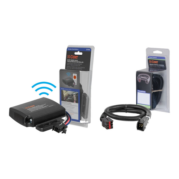 2094-2096 Ford F-350  CURT Echo Under-Dash Trailer Brake Controller, Bluetooth® Smartphone for 1-4 Axles #51190 - CURT