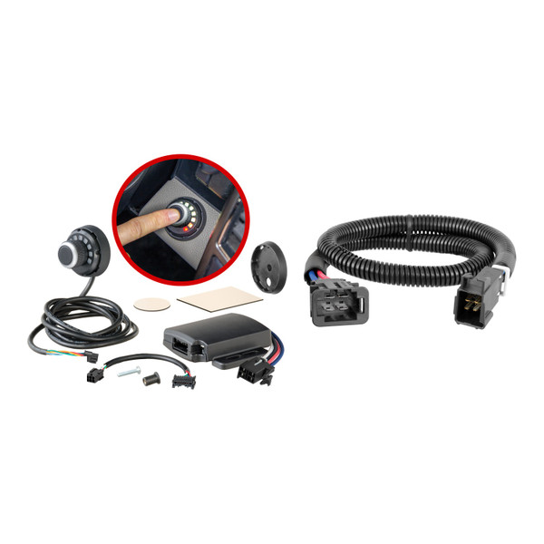 2019-2025 Audi Q8 With factory 7-way CURT Venturer NEXT Time-Delay Trailer Brake Controller for 1-3 Axles #51116 - CURT