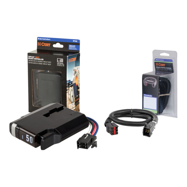 2013-2018 Ford Police Interceptor Utility  CURT TriFlex NEXT Proportional Motion-Sensing Trailer Brake Controller for 1-4 Axles #51146 - CURT