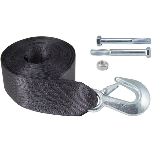 Dutton-Lainson 4,000 lb. Break Str., 6249 Heavy Duty Winch Strap and Hook, 20 ft. - Dutton-Lainson