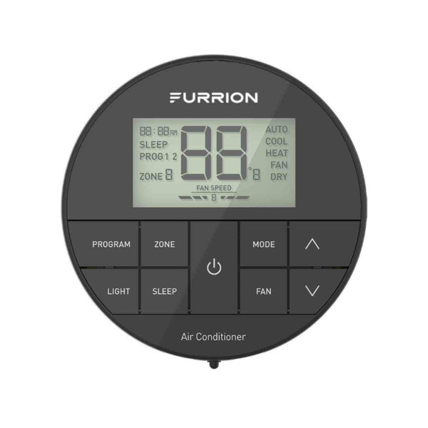 Furrion Chill Multi-Zone Wall Thermostat - Black, 3 Fan Speeds (R32) #FACW12ESZA2-BL-AM - Furrion