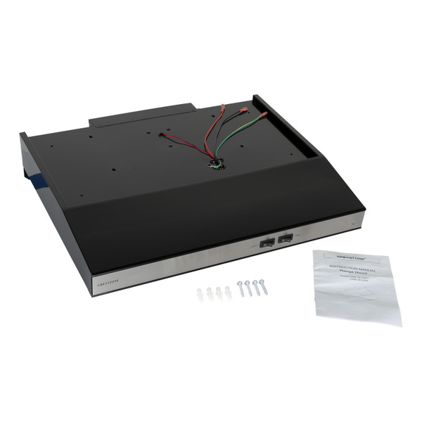 Greystone 22 Inch 12 Volt Black with Stainless Steel Front Range Hood #2022302223 - Greystone