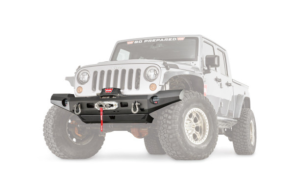 Warn 101420 Elite Series Front Winch Bumper Jeep JK - Black Steel - WARN