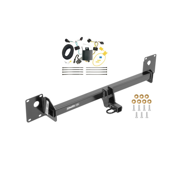 2016-2019 Volkswagen Golf SportWagen Draw-tite Class 1 Trailer Hitch, 1-1/4 Inch Square Receiver Bundle w/ Plug-n-Play T-One Wiring Harness - Draw-tite