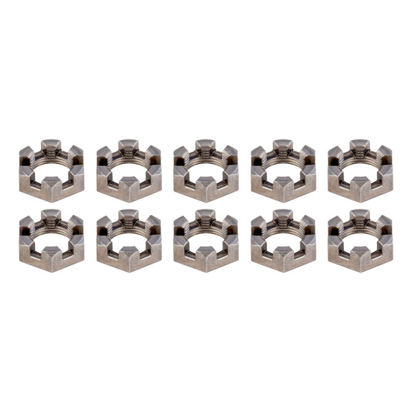 Lippert 2025027769 6-Slot Castle Spindle Nut, 3,500-8,000-lb. Axles, 1"-14 Thread Size, 10 Pack - Lippert