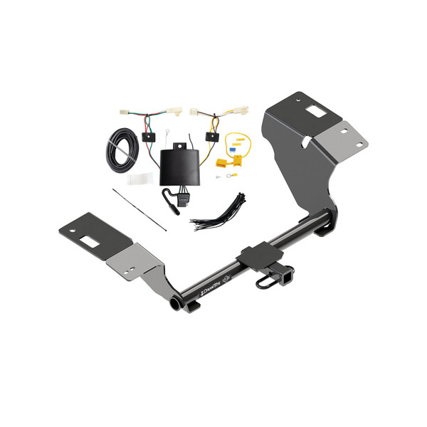 2019-2023 Lexus ES350 Except F Sport Draw-tite Class 2 Trailer Hitch, 1-1/4 Inch Square Receiver Bundle w/ Plug-n-Play T-One Wiring Harness - Draw-tite