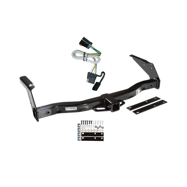 1999-2000 Dodge Ram 3500 Van Draw-tite Class 3 Trailer Hitch, 2 Inch Square Receiver Bundle w/ Plug-n-Play T-One Wiring Harness - Draw-tite