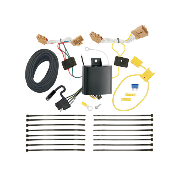 2021-2023 Volkswagen Atlas Except Cross Sport Draw-tite Class 4 Trailer Hitch, 2 Inch Square Receiver Bundle w/ Plug-n-Play T-One Wiring Harness