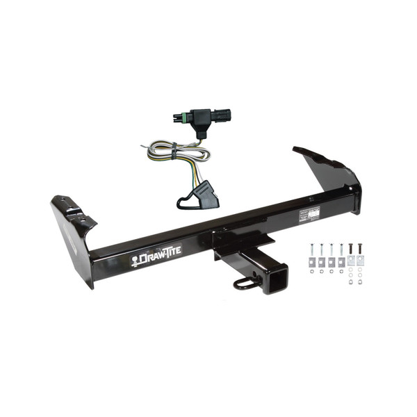 1985-1986 Chevrolet K20 Draw-tite Class 3 Trailer Hitch, 2 Inch Square Receiver Bundle w/ Plug-n-Play T-One Wiring Harness - Draw-tite