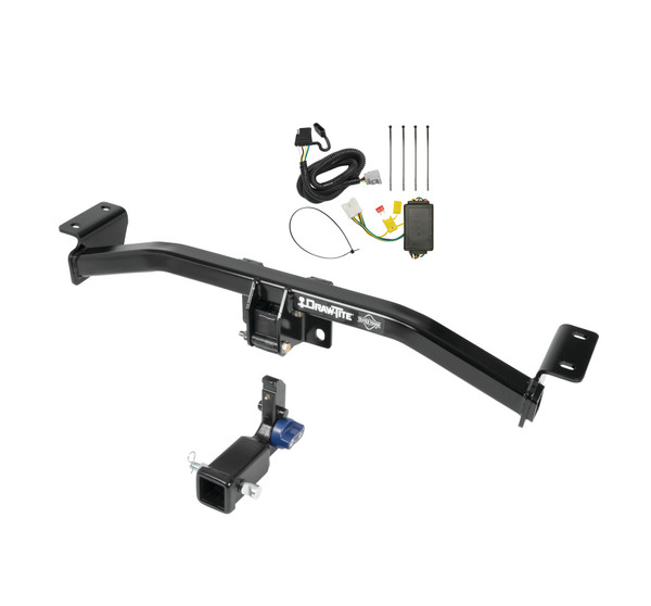 2016-2022 Lexus RX450h Draw-tite Hidden Hitch Completely Hidden Trailer Hitch 2 Inch Removable Receiver Bundle w/ Plug-n-Play T-One Wiring Harness - Draw-tite
