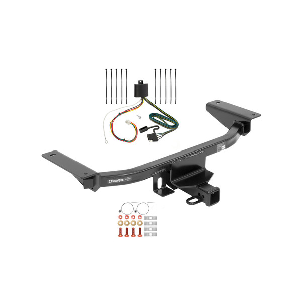 2018-2023 Mazda CX-9 Draw-tite Class 3 Trailer Hitch, 2 Inch Square Receiver Bundle w/ Plug-n-Play T-One Wiring Harness - Draw-tite