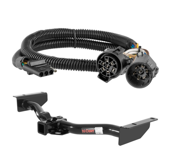 2003 - 2006 Cadillac Escalade ESV Curt 2", Class 3 Trailer Tow Hitch + 4-flat Wiring Kit 13422-1 - CURT