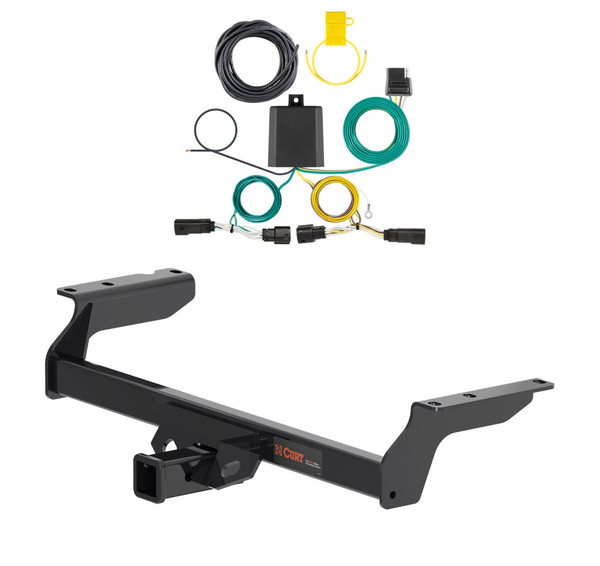 2023 - 2025 Ford Escape Excluding PHEV Curt 2", Class 3 Trailer Tow Hitch + 4-flat Wiring Kit 13454-1 - CURT