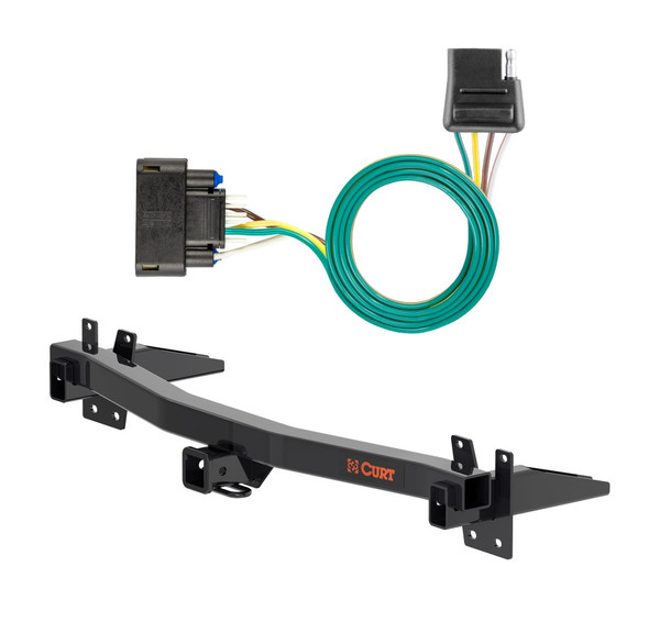 2024 - 2026 Chevrolet Traverse Curt 2", Class 3 Trailer Tow Hitch + 4-flat Wiring Kit 13614 - CURT