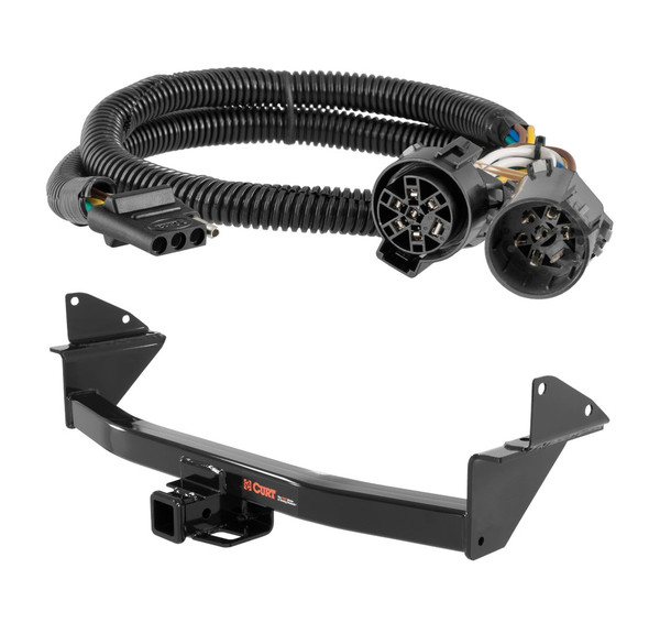 2015 - 2022 Chevrolet Colorado Curt 2", Class 3 Trailer Tow Hitch + 4-flat Wiring Kit 13176 - CURT
