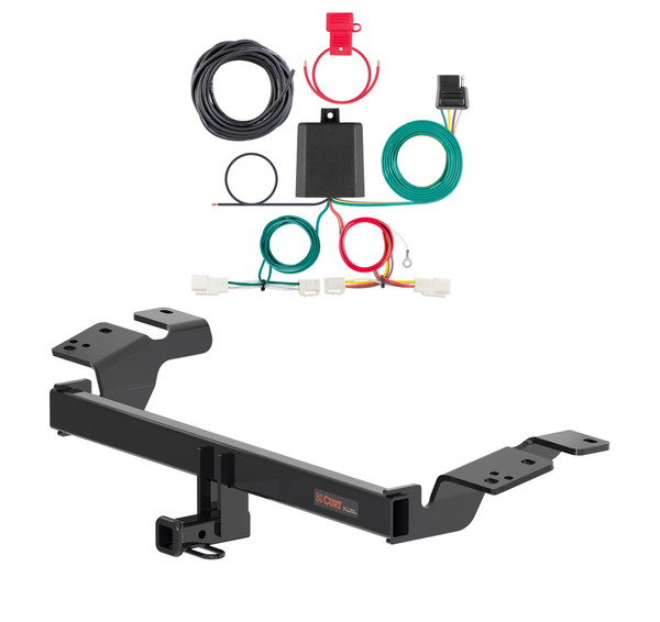 2022 - 2023 Lexus ES300h Curt 1-1/4", Class 1 Trailer Tow Hitch + 4-flat Wiring Kit 11576 - CURT