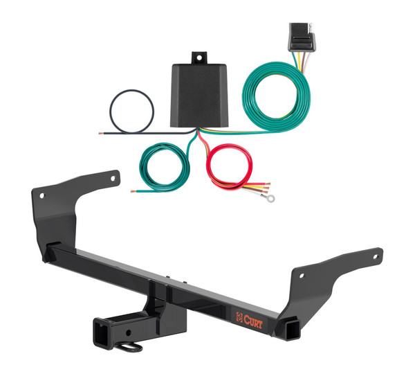 2022 - 2026 Lexus NX350h Curt 2", Class 3 Trailer Tow Hitch + 4-flat Wiring Kit 13615 - CURT