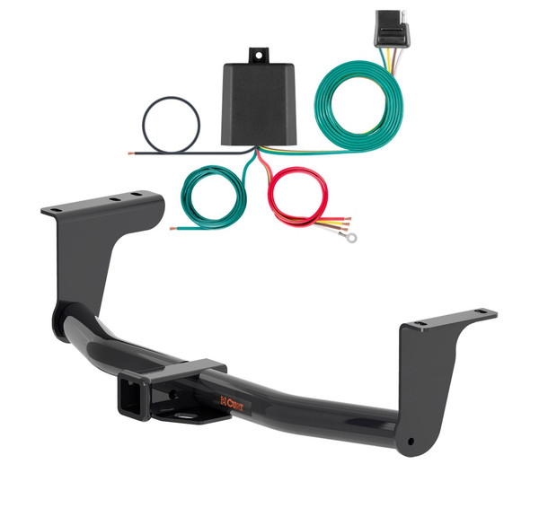 2015 - 2026 Nissan Murano Curt 2", Class 3 Trailer Tow Hitch + 4-flat Wiring Kit 13632 - CURT