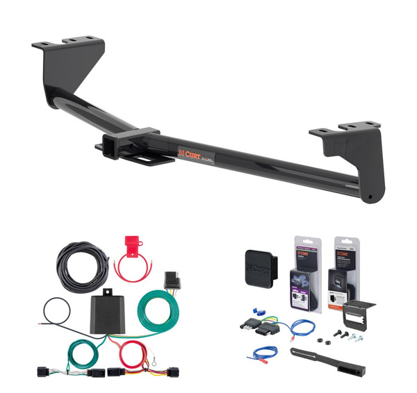 2025 - 2026 Kia Carnival, w/ LED Taillights Curt 2" Class 3 Trailer Tow Hitch + 5-Flat Wiring Kit Tow Boat/Utility Trailer with Surge Brakes 13478 - CURT