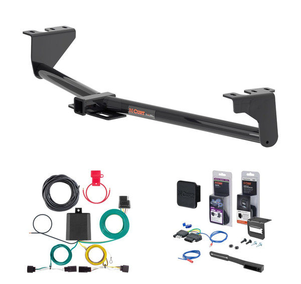 2025 - 2026 Kia Carnival, w/o LED Taillights Curt 2" Class 3 Trailer Tow Hitch + 5-Flat Wiring Kit Tow Boat/Utility Trailer with Surge Brakes 13478 - CURT