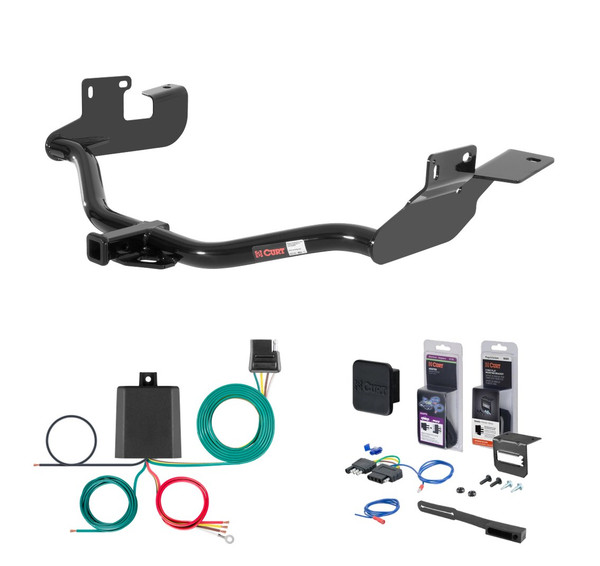2008 - 2011 Mercury Mariner Without factory 1-1/4" receiver hitch Curt 1-1/4" Class 2 Trailer Tow Hitch + 5-Flat Wiring Kit Tow Boat/Utility Trailer with Surge Brakes 12060 - CURT