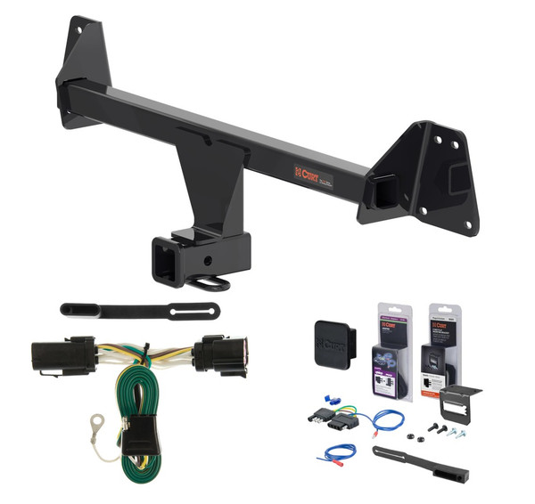 2026 Toyota Corolla Cross, w/ LED Taillights Curt 2" Class 3 Trailer Tow Hitch + 5-Flat Wiring Kit Tow Boat/Utility Trailer with Surge Brakes 11637 - CURT