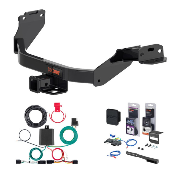 2025 - 2026 Kia Sorento Curt 2" Class 3 Trailer Tow Hitch + 5-Flat Wiring Kit Tow Boat/Utility Trailer with Surge Brakes 13609 - CURT