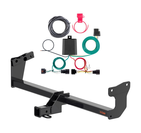 2024 - 2026 Kia EV9 Curt 2", Class 3 Trailer Tow Hitch + 4-flat Wiring Kit 13602 - CURT