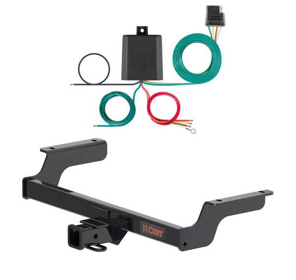 2024 - 2026 Subaru Crosstrek Wilderness Curt 2", Class 3 Trailer Tow Hitch + 4-flat Wiring Kit 13634 - CURT
