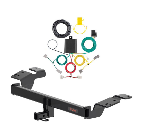 2025 - 2026 Toyota Camry Curt 1-1/4", Class 1 Trailer Tow Hitch + 4-flat Wiring Kit 11683 - CURT