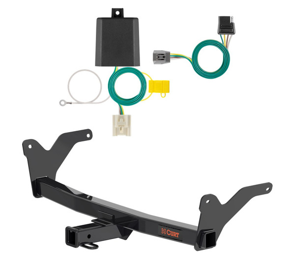 2024 - 2026 Toyota Grand Highlander Curt 2", Class 3 Trailer Tow Hitch + 4-flat Wiring Kit 13519-1 - CURT