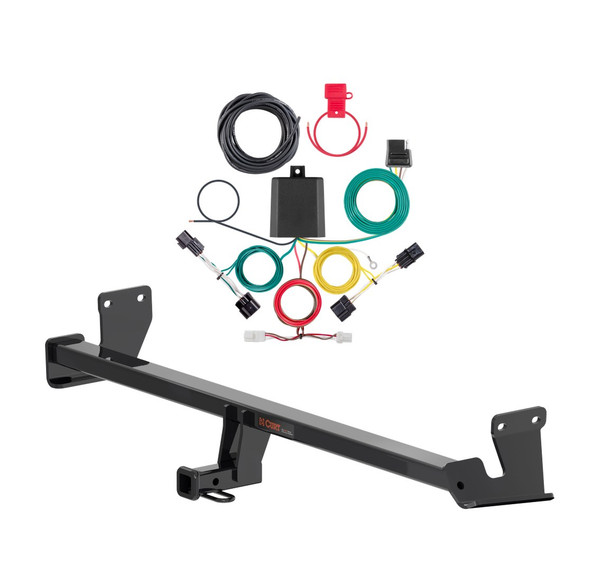 2022 Hyundai Kona Excluding electric Curt 1-1/4", Class 1 Trailer Tow Hitch + 4-flat Wiring Kit 11529 - CURT