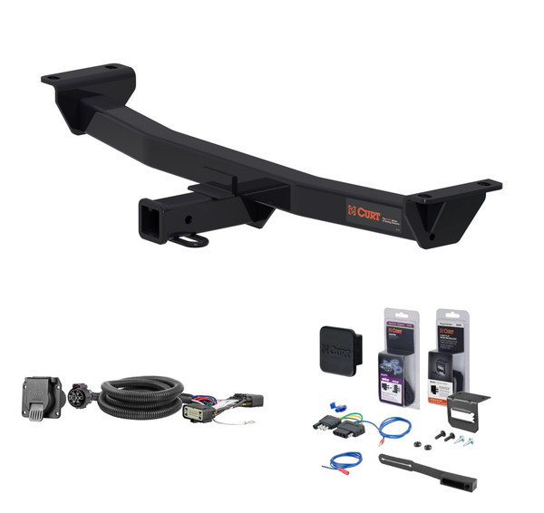 2019 - 2023 Ford Ranger Curt 2" Class 3 Trailer Tow Hitch + 5-Flat Wiring Kit Tow Boat/Utility Trailer with Surge Brakes 13417 - CURT