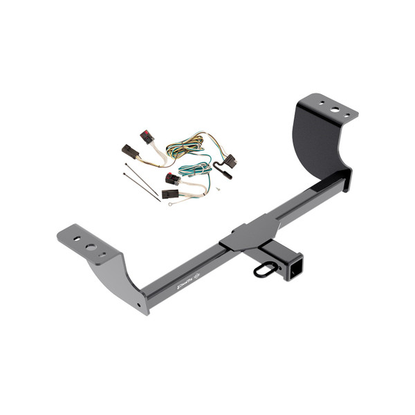 2008-2014 Dodge Challenger Except w/Quad Tip Exhaust Draw-tite Class 3 Trailer Hitch, 2 Inch Square Receiver Bundle w/ Plug-n-Play T-One Wiring Harness - Draw-tite