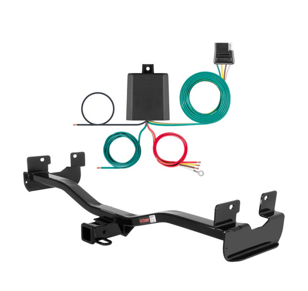 2006 - 2010 Hummer H3 Curt 2", Class 3 Trailer Tow Hitch + 4-flat Wiring Kit 13270 - CURT