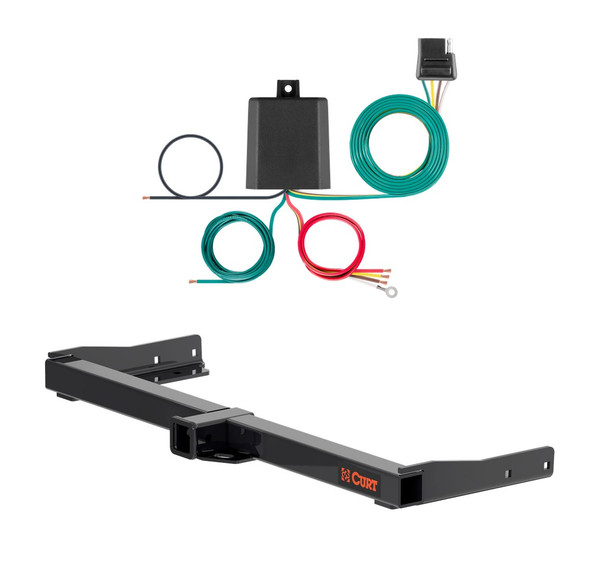 2024 - 2026 Jeep Wagoneer S Curt 2", Class 3 Trailer Tow Hitch + 4-flat Wiring Kit 13637 - CURT