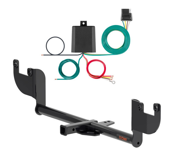 2025 - 2026 Kia K4 Excluding GT-Line Curt 1-1/4", Class 1 Trailer Tow Hitch + 4-flat Wiring Kit 11686 - CURT