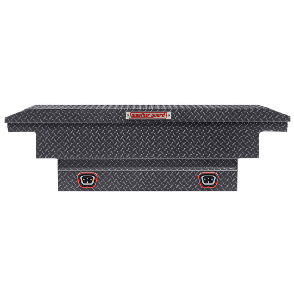 Weather Guard 131-6-04 Aluminum Saddle Tool Box, 8 cu ft, Compact Low Profile, Gunmetal Gray, Tamper Resistant Lock - Weather Guard