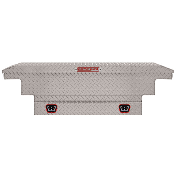 WEATHER GUARD 8 cu ft Aluminum Saddle Box 131-0-04, Compact Low Profile Truck Tool Box with 1KEY Ultralock - Weather Guard