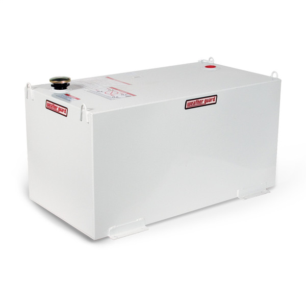 WEATHER GUARD 100 Gal Rectangle Transfer Tank 358-3-02, Diesel/Hydraulic Fluid, Bright White, Vented Cap - Weather Guard