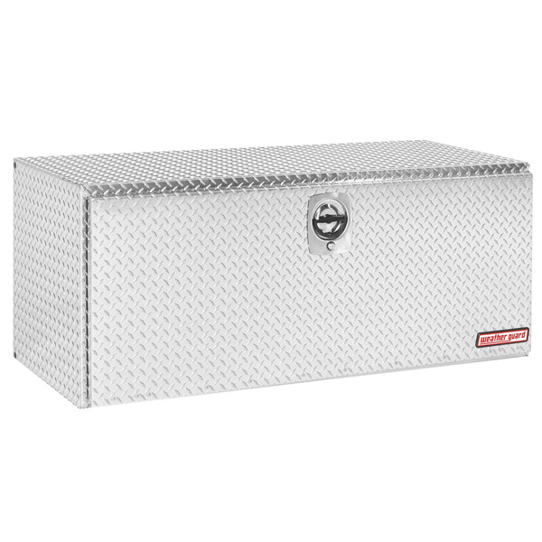 WEATHER GUARD 662-0-02 20 Cu Ft, 60" x 24" x 24" Aluminum Underbed Tool Box, Diamond Plate Clear Coat - Weather Guard