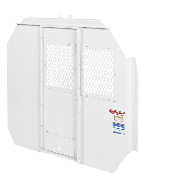 Weather Guard 96302-3-01 Low-Roof Van Bulkhead Screen, 4" Depth x 56" Height x 68.75" Width, White Steel Powder Coat - Weather Guard