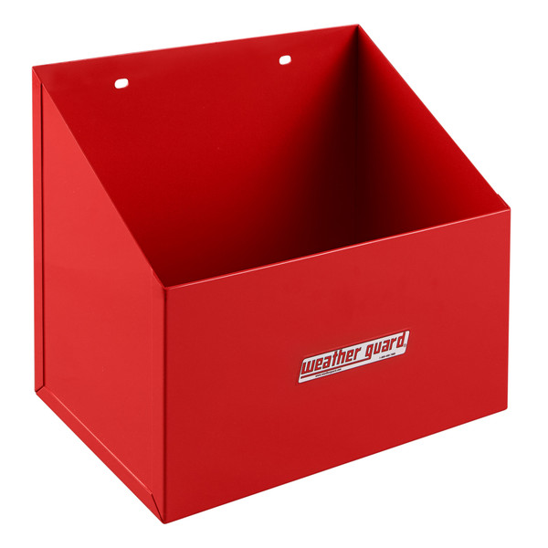 Weather Guard 9883-7-01 Large Parts Bin, 0.7 Cu Ft, 13"W x 7"D x 11"H, Red Steel Van Storage - Weather Guard