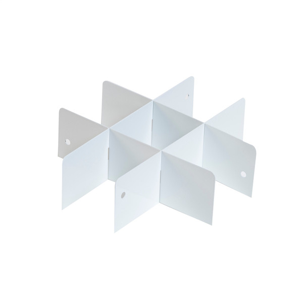 Weather Guard 9824-3-01 Crisscross Drawer Divider, 4 Dividers, 4"H x 12"W, White Steel Van Storage - Weather Guard