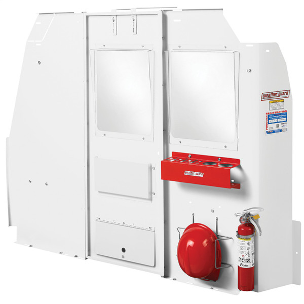 WEATHER GUARD 9876-3-01 First Aid Kit Holder, 11"W x 5"H x 3"D, White Steel Panel Mount for Van Storage - Weather Guard